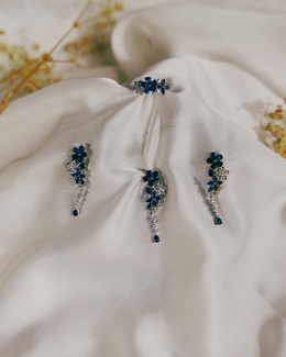 Sapphire Blossom Pendant Set (010)